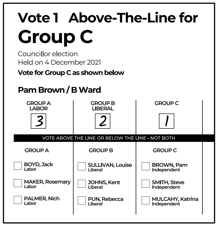 How to vote for Pam Brown